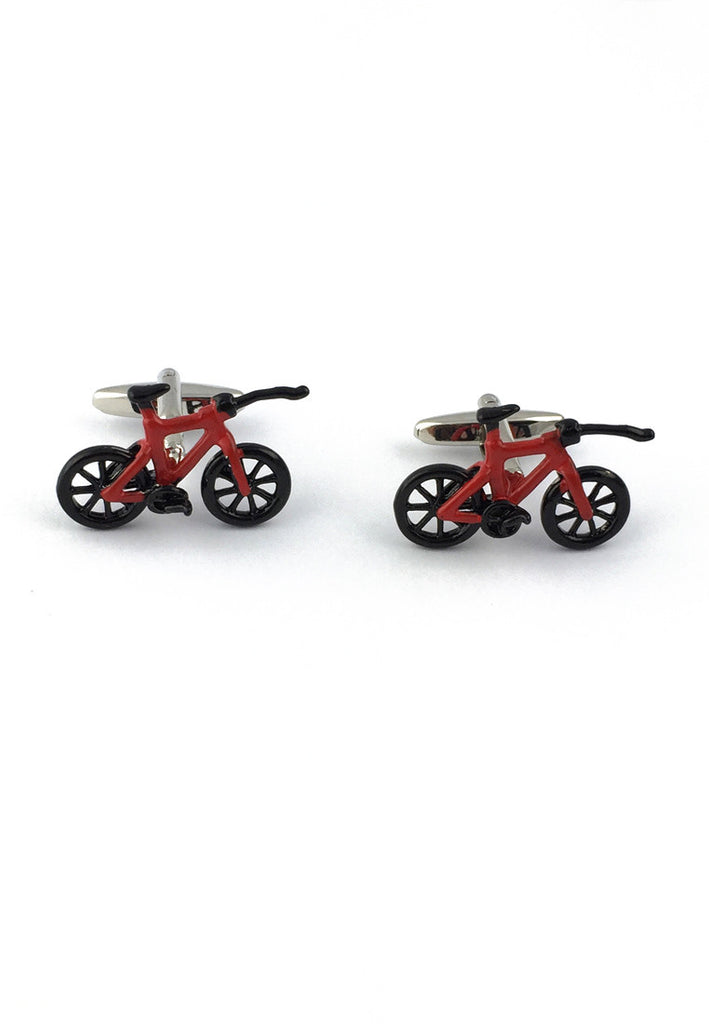 Red & Black Bicycle Cufflinks