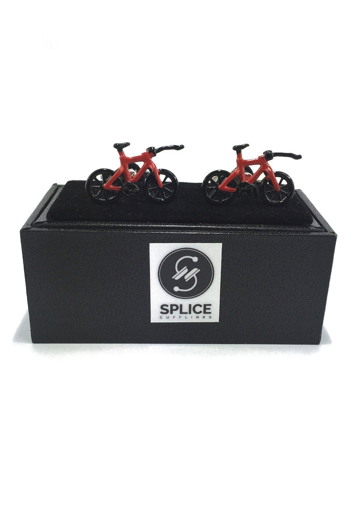Red & Black Bicycle Cufflinks