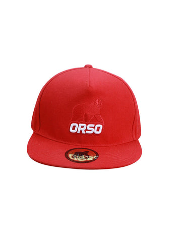 Orso Limited Edition Red Bear Red Cotton Cap