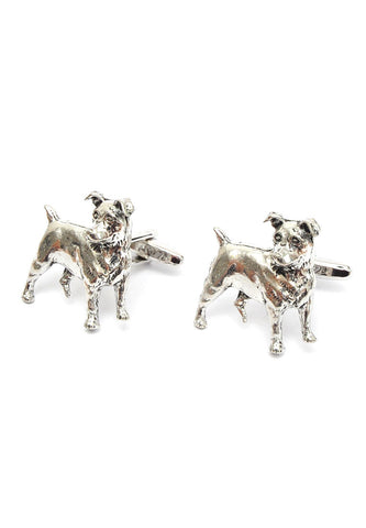 English Made Jack Russell Pewter Cufflinks