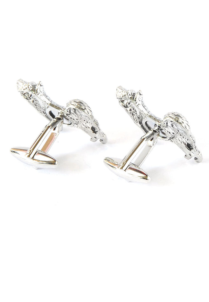 English Made Husky Pewter Cufflinks