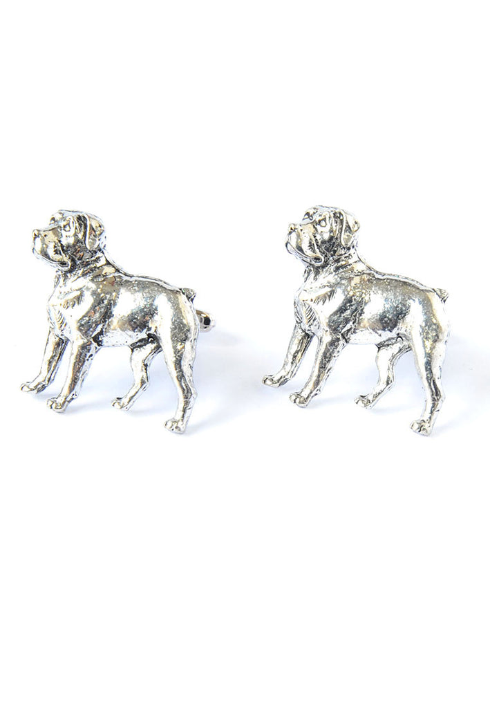 Rottweiler Pewter Cufflinks Buatan Inggeris
