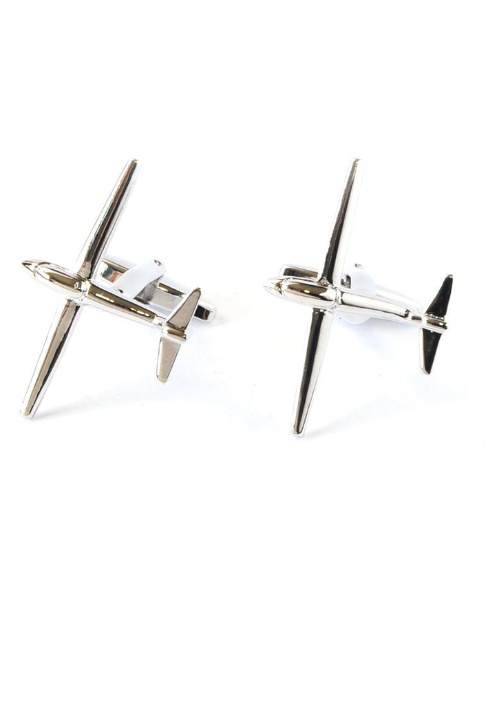 Rhodium Plated Glider Cufflinks