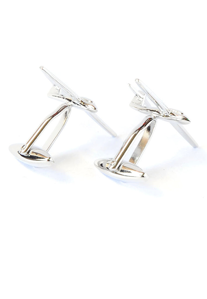 Rhodium Plated Glider Cufflinks