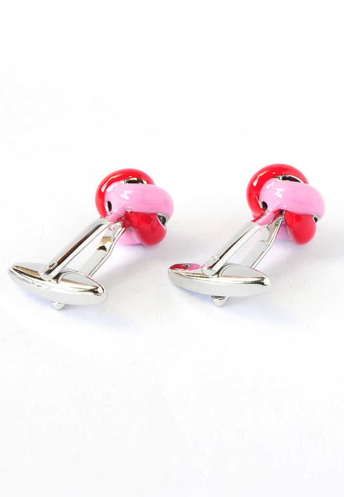 Pink & Red Knot Cufflinks