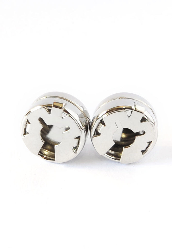 Penutup Butang Cuff Design Fleur de Lys