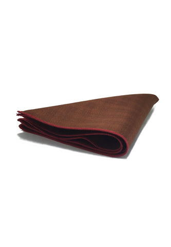 Folio 系列棕色粘胶口袋方巾