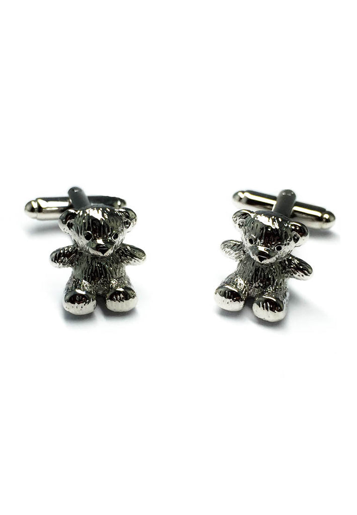Silver Teddy Bear Cubs Cufflinks