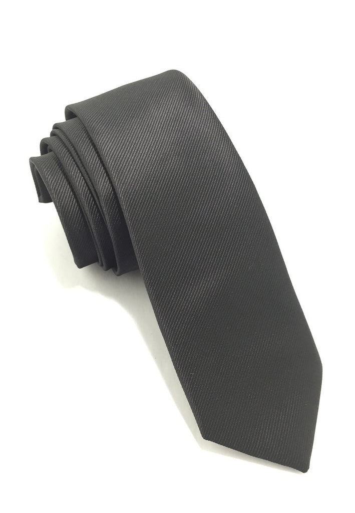 Palpable Series Black Polyester Fabric Tie