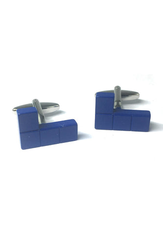 Blok Komputer Retro Permainan Cufflink Biru