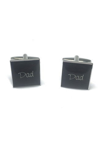 Black Square Dad Cufflinks