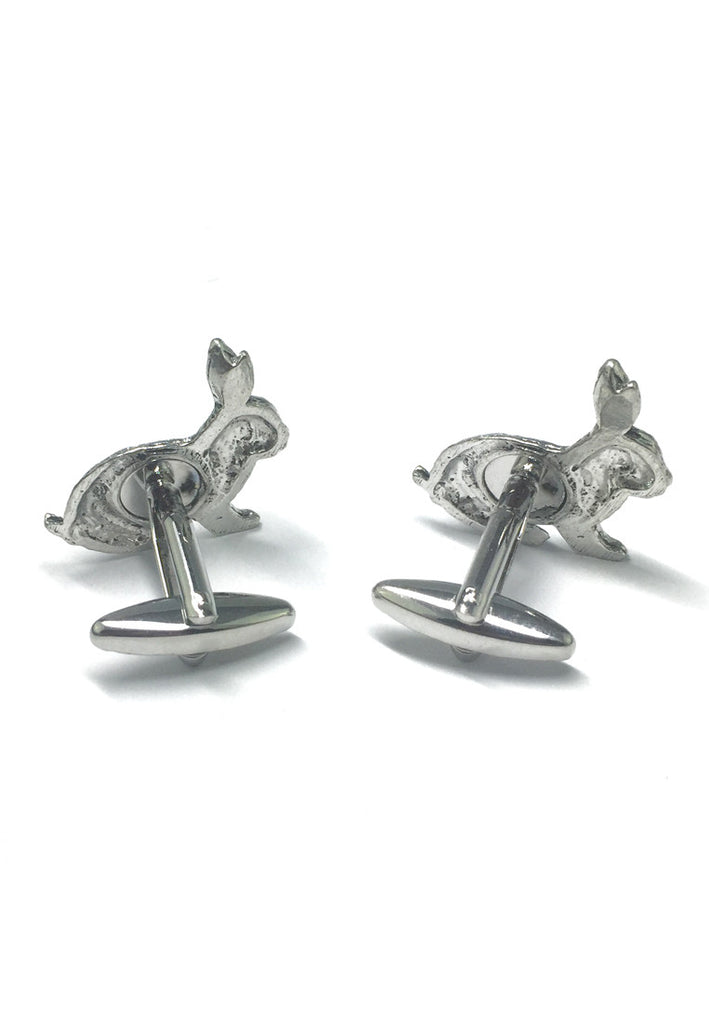 English Made Rabbit Pewter Cufflinks