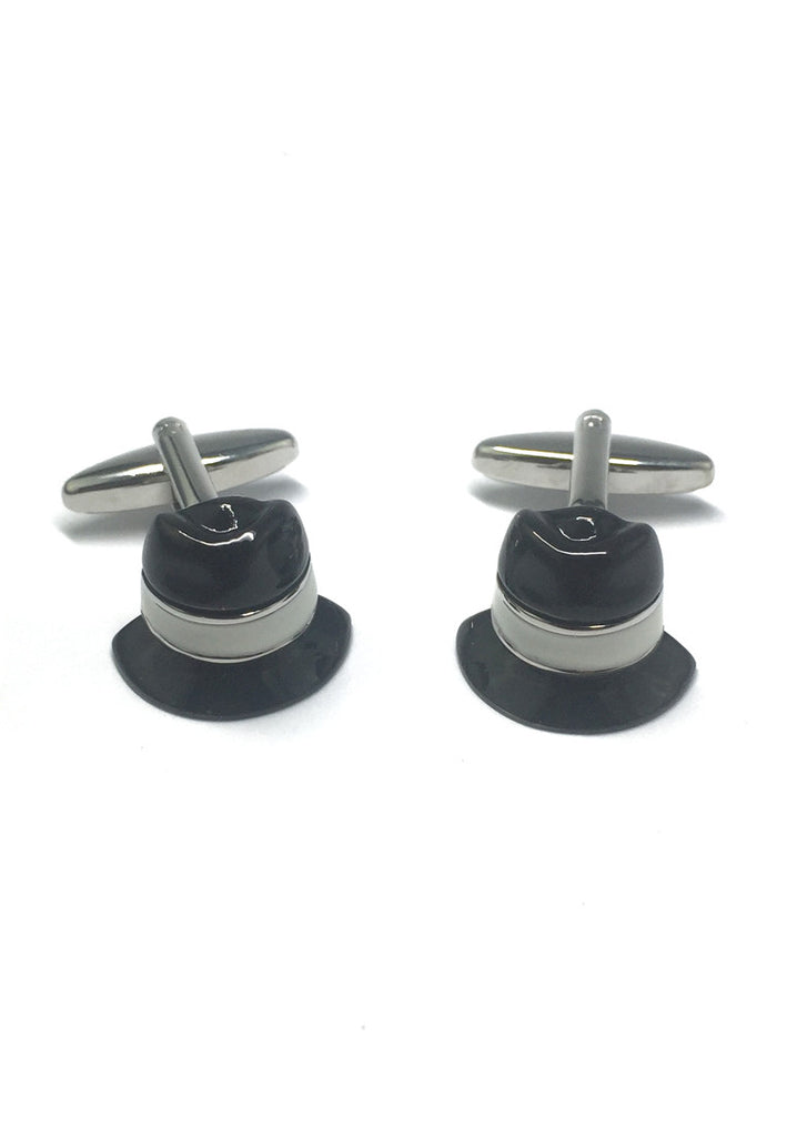 Fedora Trilby Hat Cufflinks