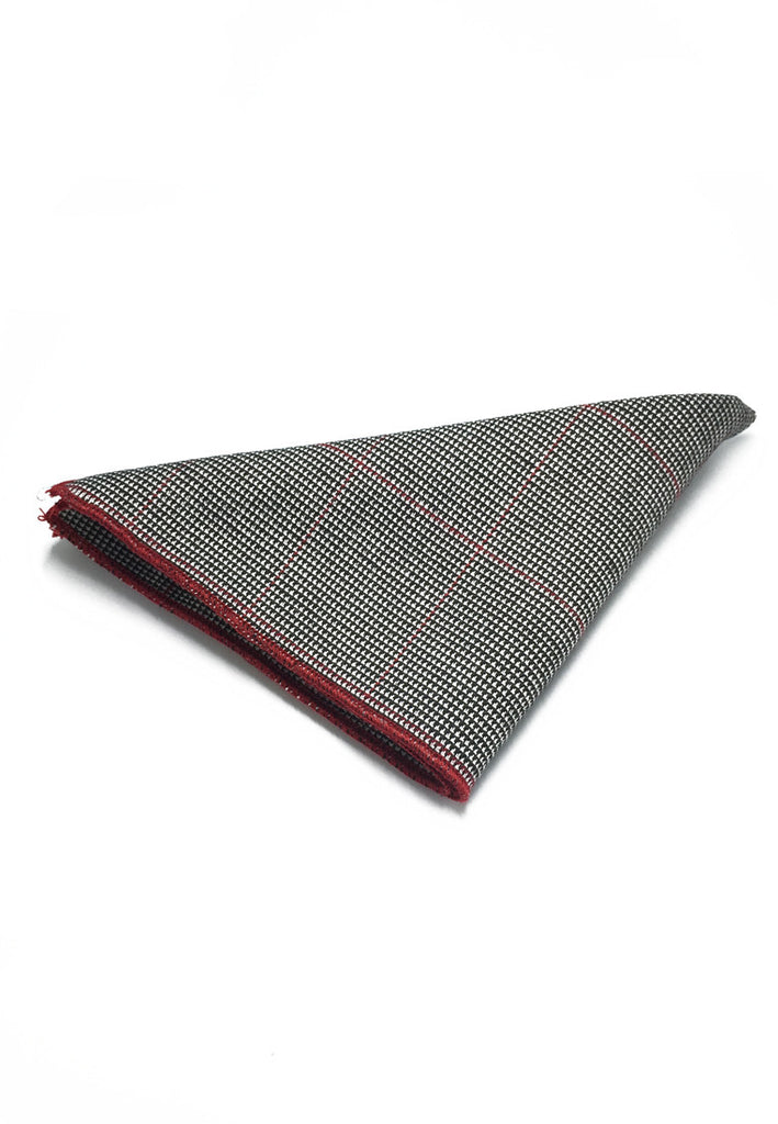 Folio Series Silver Patterned Viscose Pocket Square