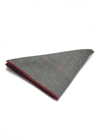 Folio Series Silver Patterned Viscose Pocket Square