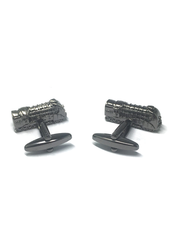 Gunmetal Retro Locomotive Train Cufflinks