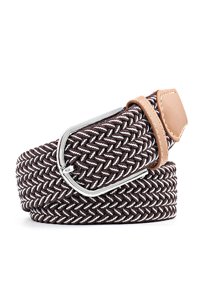 Entwine Series Dark Brown & White Braided Belts