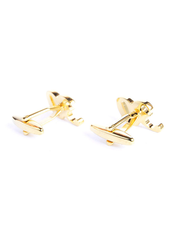 Gold Plated 30 Cufflinks with Crystal Decoration