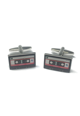 Retro Style Red Tape Cassette Cufflinks