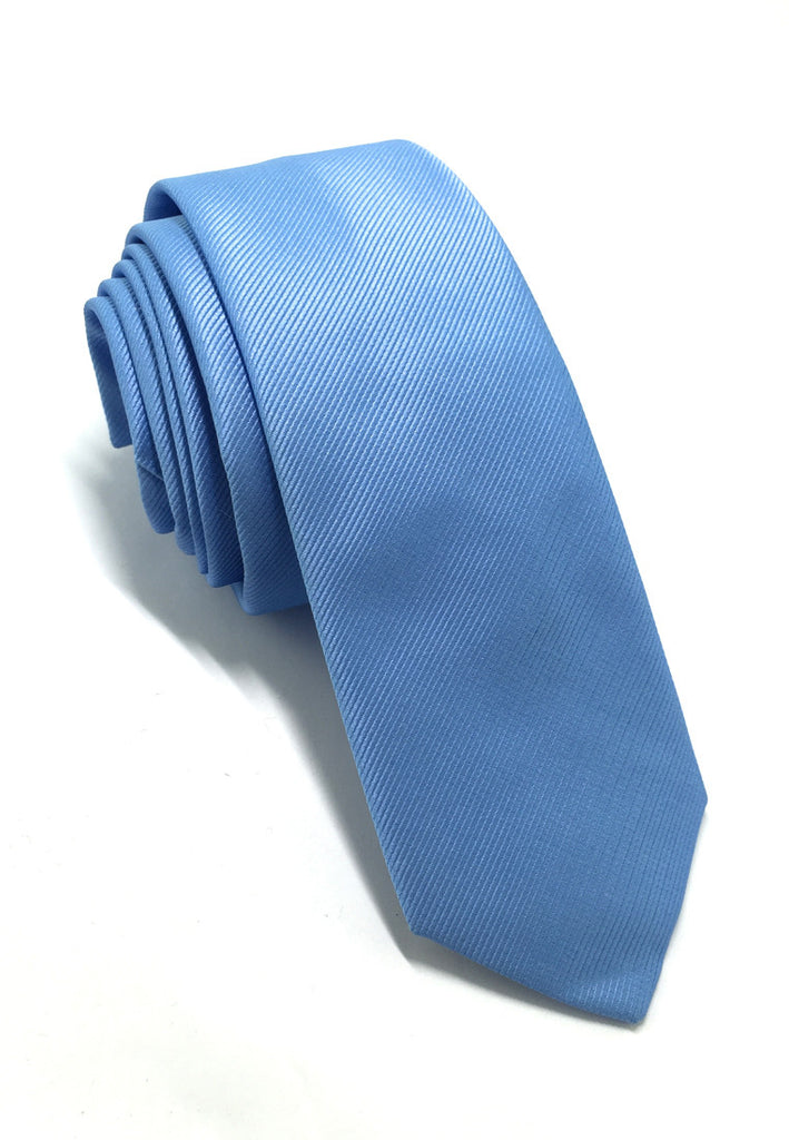 可触摸系列蓝色涤纶织物领带