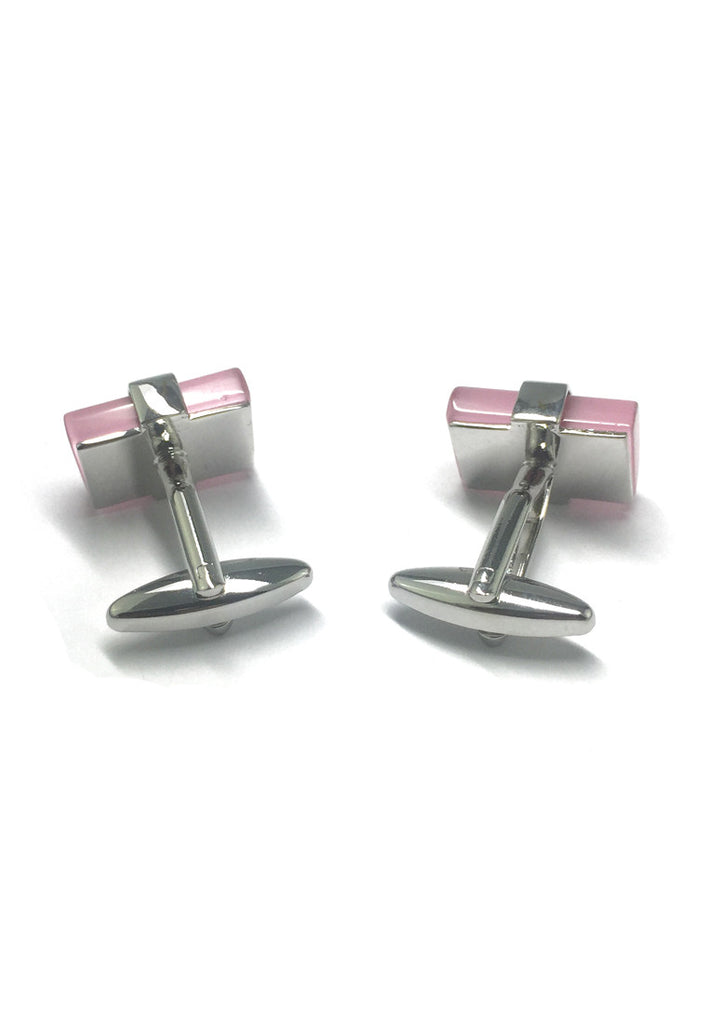 Pink Acrylic Bar Cufflinks