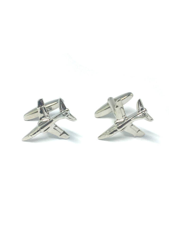 Silver Fighter Jet Cufflinks