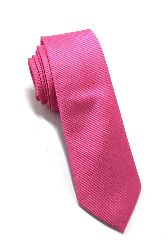 Palpable Series Bright Pink Polyester Fabric Tie