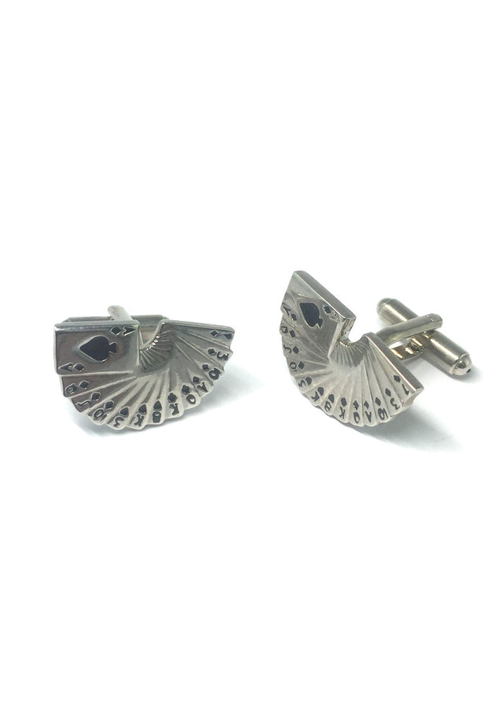 Silver Full Suits Cufflinks