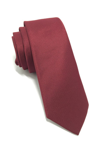 Palpable Series Maroon Red Polyester Fabric Tie