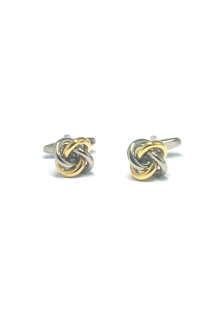 Silver and Gold Knot Cufflinks