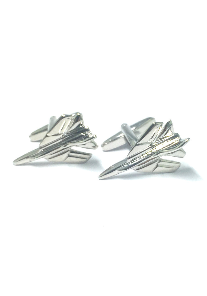 Silver Military Jet Cufflinks