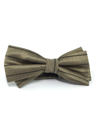 Lucid Series Golden Polyester Fabric Bow Tie