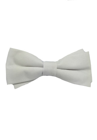 Lucid Series White Polyester Fabric Bow Tie
