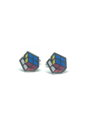 2D Rubiks Cube Cufflinks
