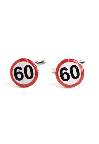 60mph Sign Cufflinks