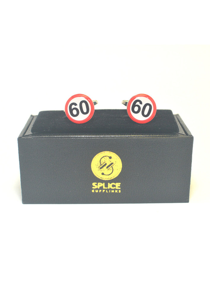 60mph Sign Cufflinks