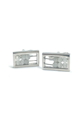 White Abacus Board Cufflinks