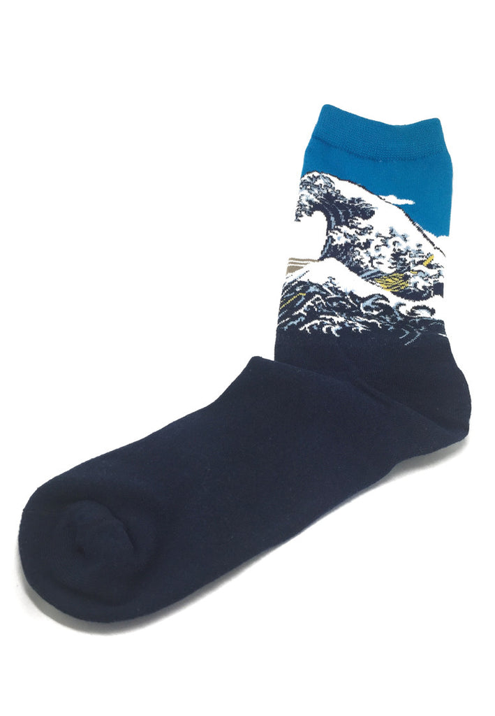 Illustrious Series Blue The Great Wave Socks