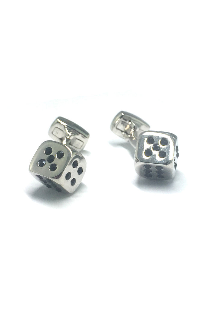 Silver Dice Cufflinks 2