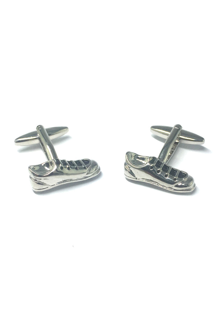 Silver Soccer Boots Cufflinks