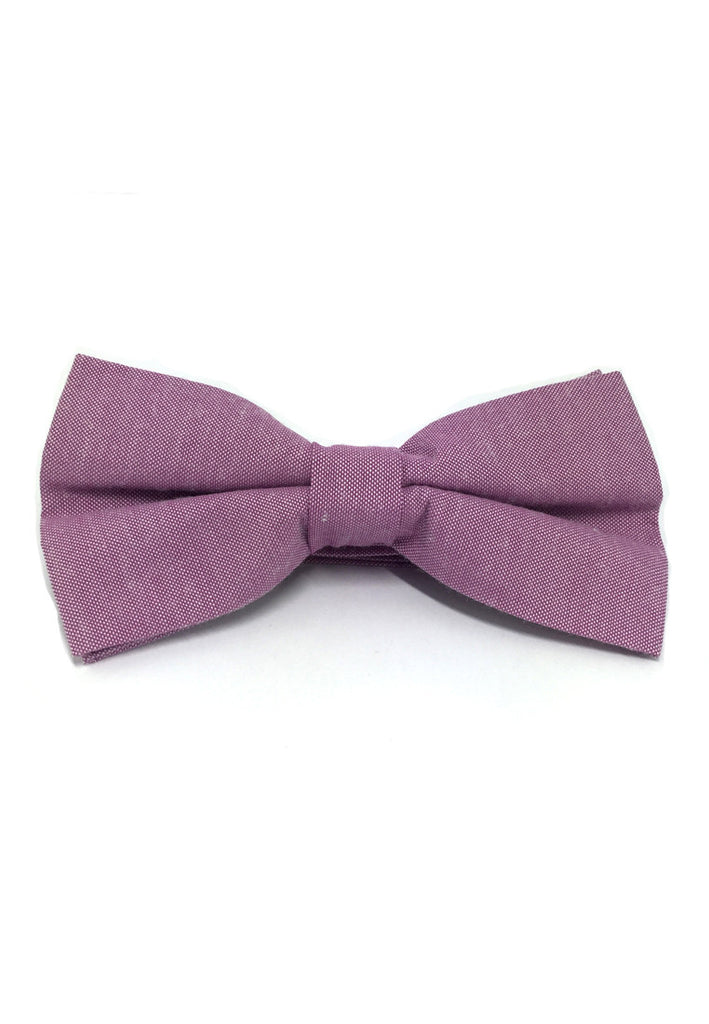 Lucid Series Peony Purple Polyester Fabric Bow Tie