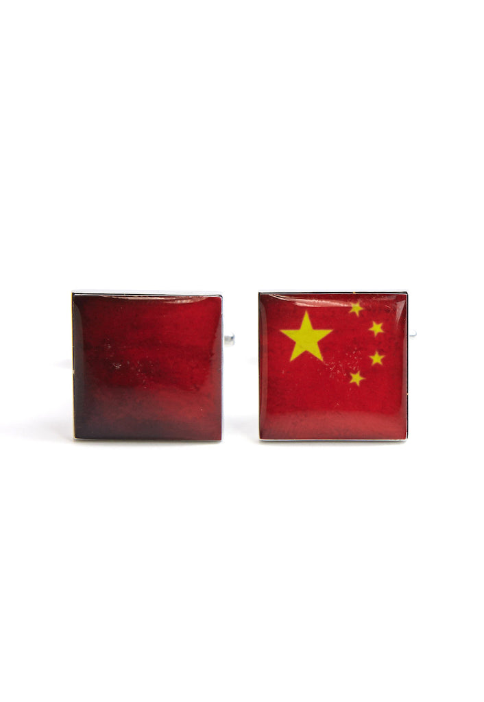 China, Chinese Flag Cufflinks