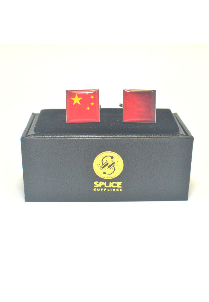 China, Chinese Flag Cufflinks