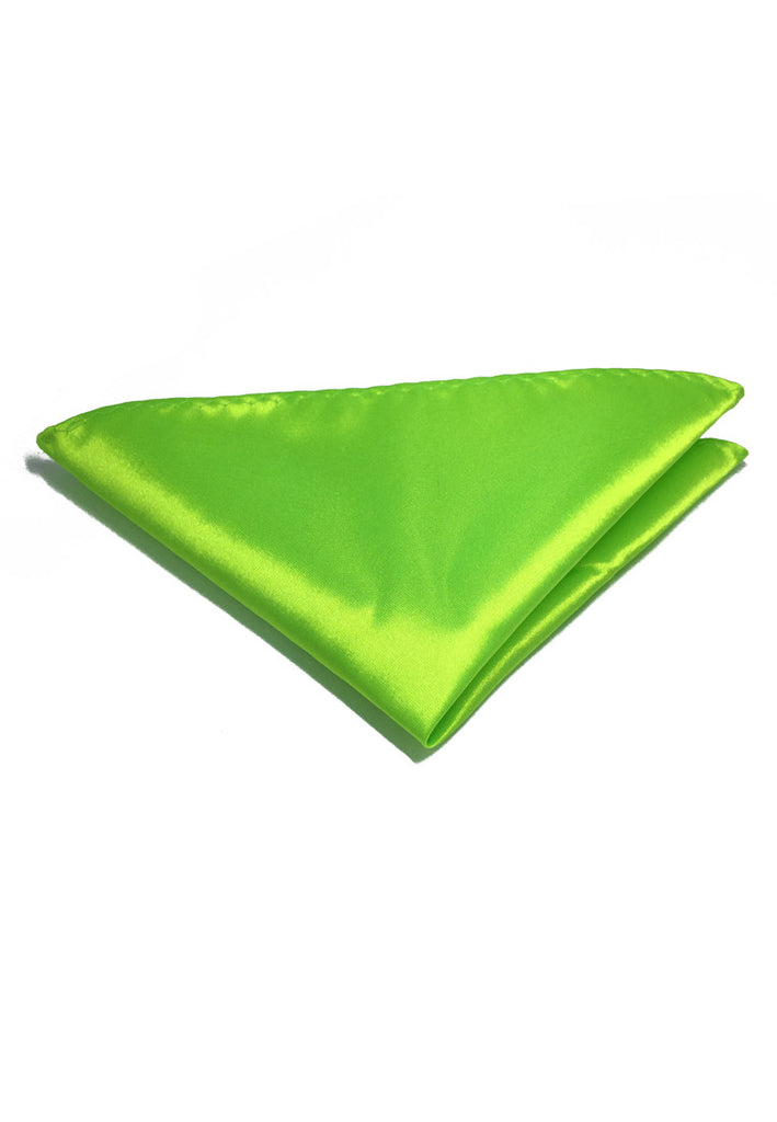 光泽系列柠檬绿聚酯口袋方巾