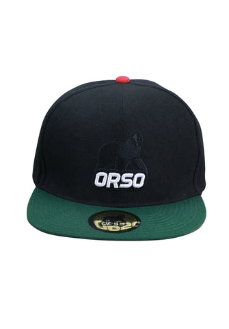 Orso 限量版绿色遮阳帽黑色棉质帽子
