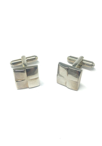 Silver 3D Square Cufflinks