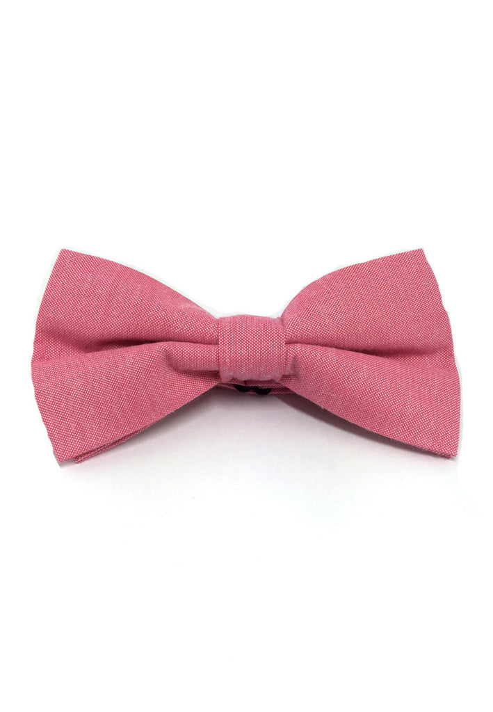 Lucid Series Pink Polyester Fabric Bow Tie