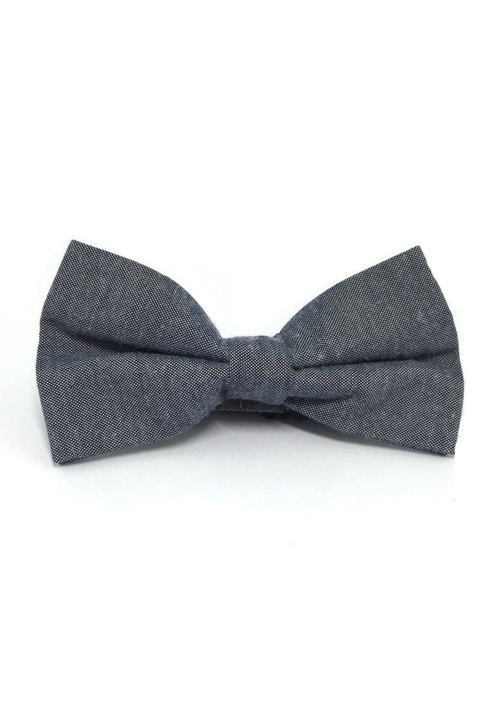 Lucid Series Navy Blue Polyester Fabric Bow Tie