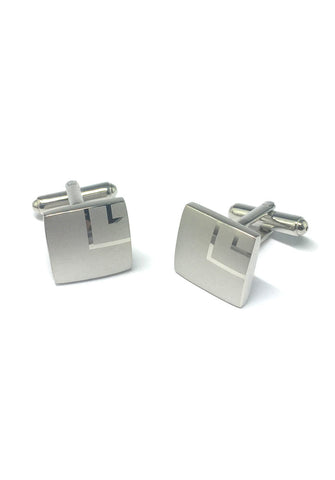 Silver Square Pattern Cufflinks