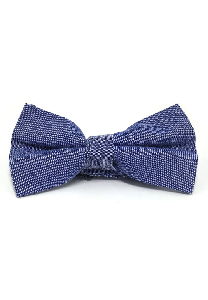 Lucid Series Bright Blue Polyester Fabric Bow Tie